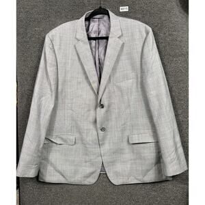 Lauren Ralph Lauren 100% Wool Blazer Sport Coat Jacket Mens 50R Gray Pinstripe